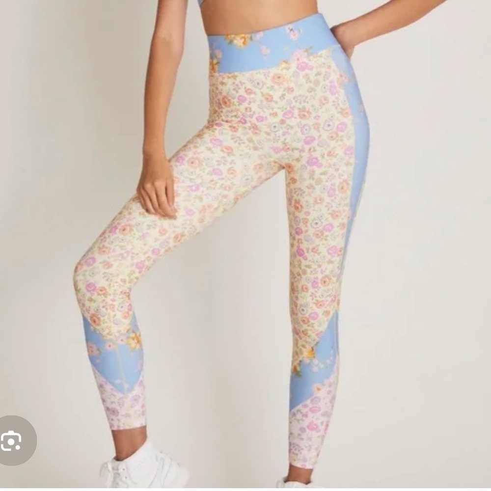 LoveShackFancy Blue Floral Leggings